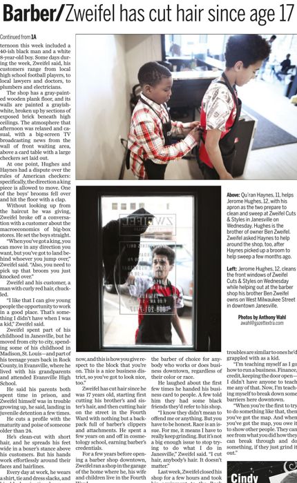 The Gazette · December 2016 article about Ben Zweifel